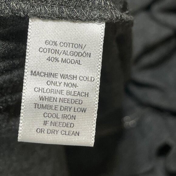 Loft Shirt Tee V-Back Side Tie Grey Size M Medium Cotton Modal - Picture 6 of 6